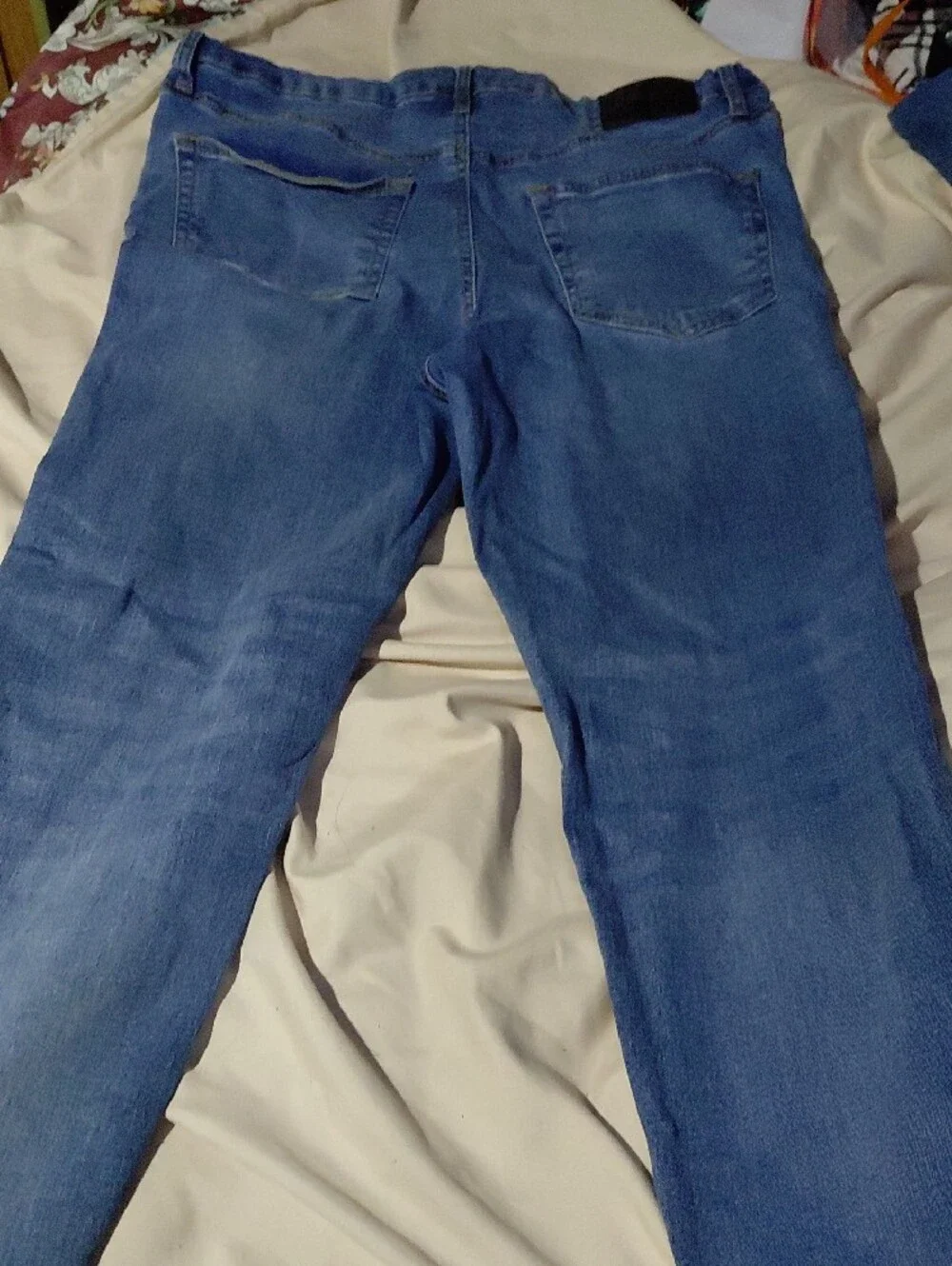 Express Slim Straight Jeans in Medium Blue
